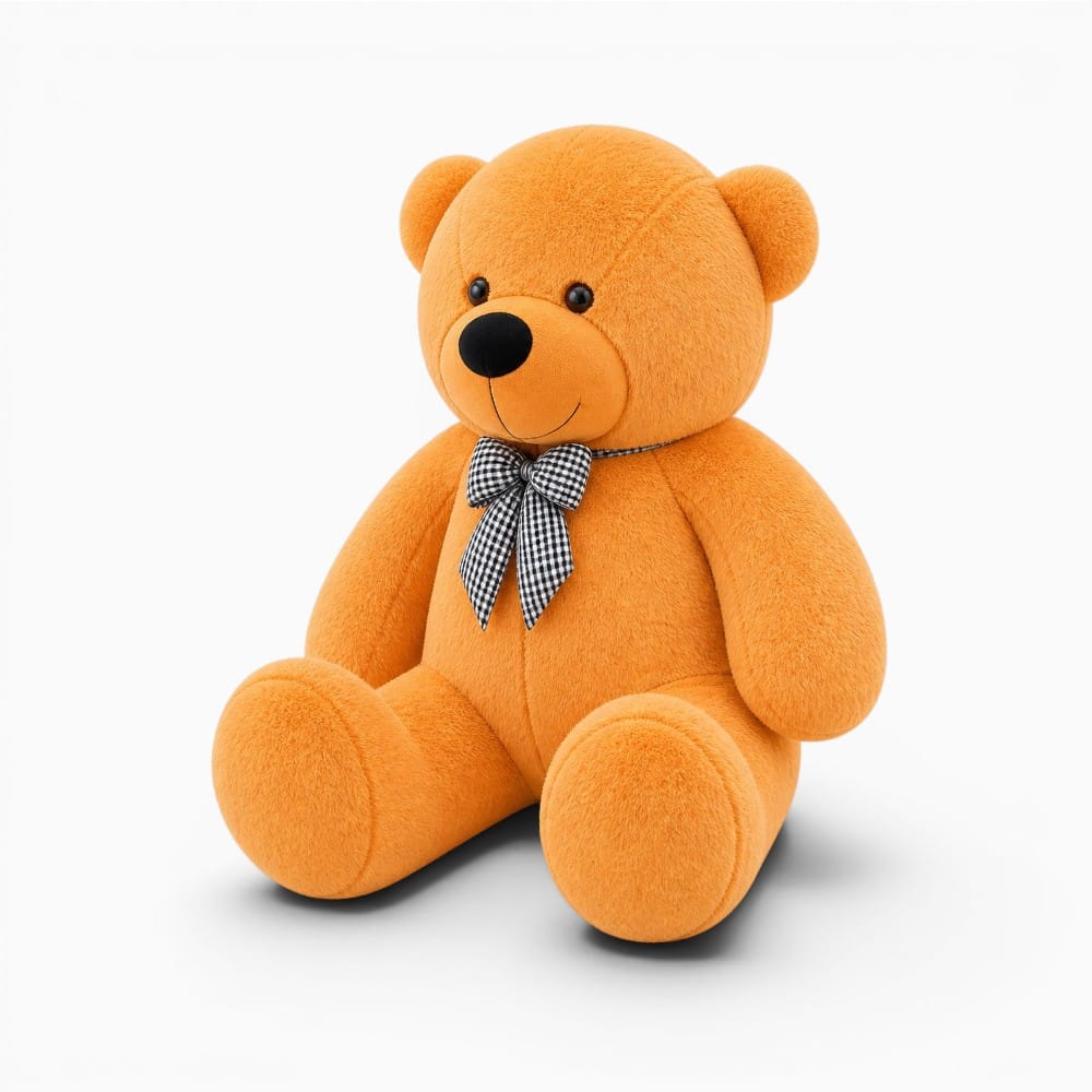 Pluschtierland Großer Orangefarbener Teddybär Aus Plüsch Großer Orangefarbener Teddybär Aus Plüsch