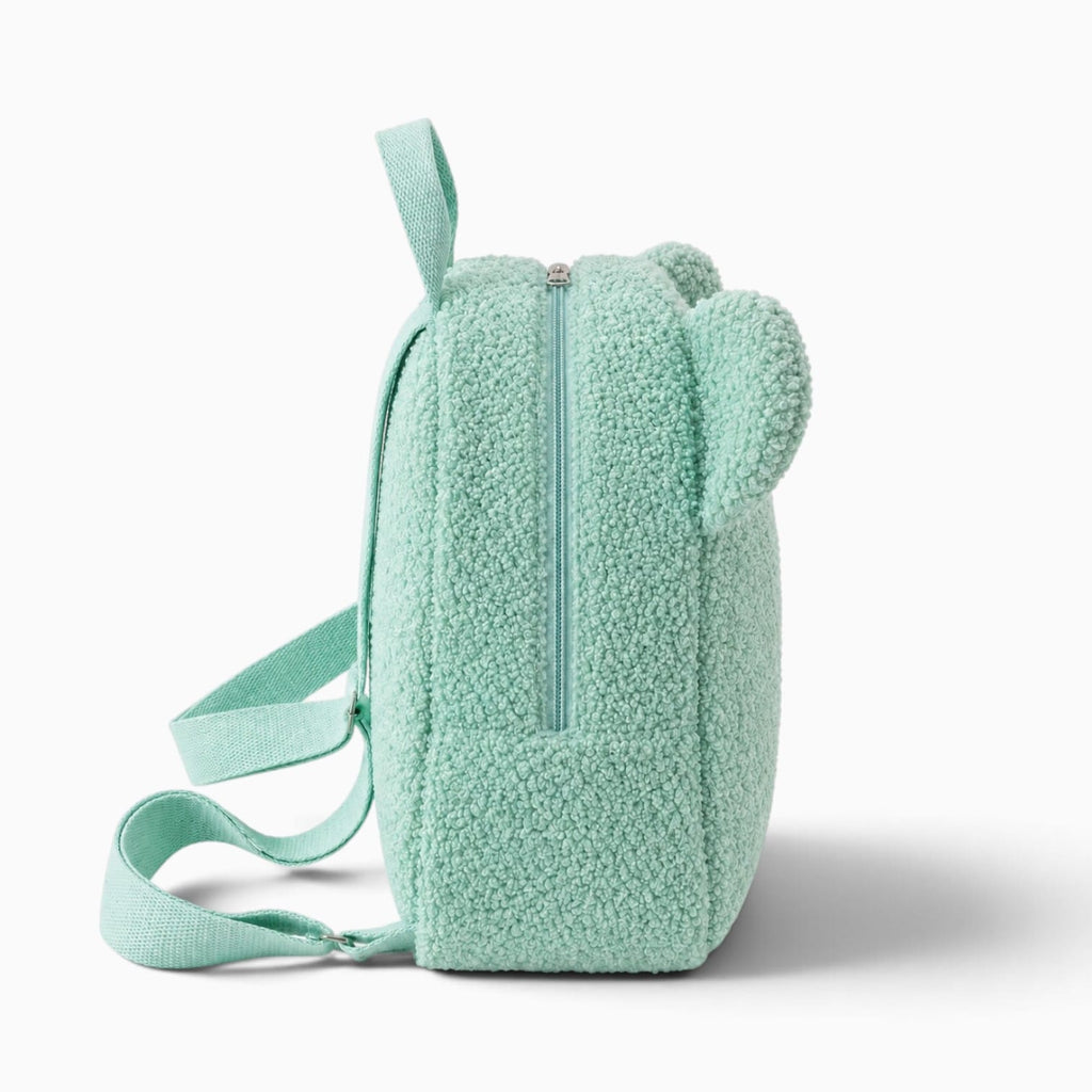 Pluschtierland Grüner Plüsch-Rucksack mit Bärenohren Grüner Plüsch-Rucksack mit Bärenohren