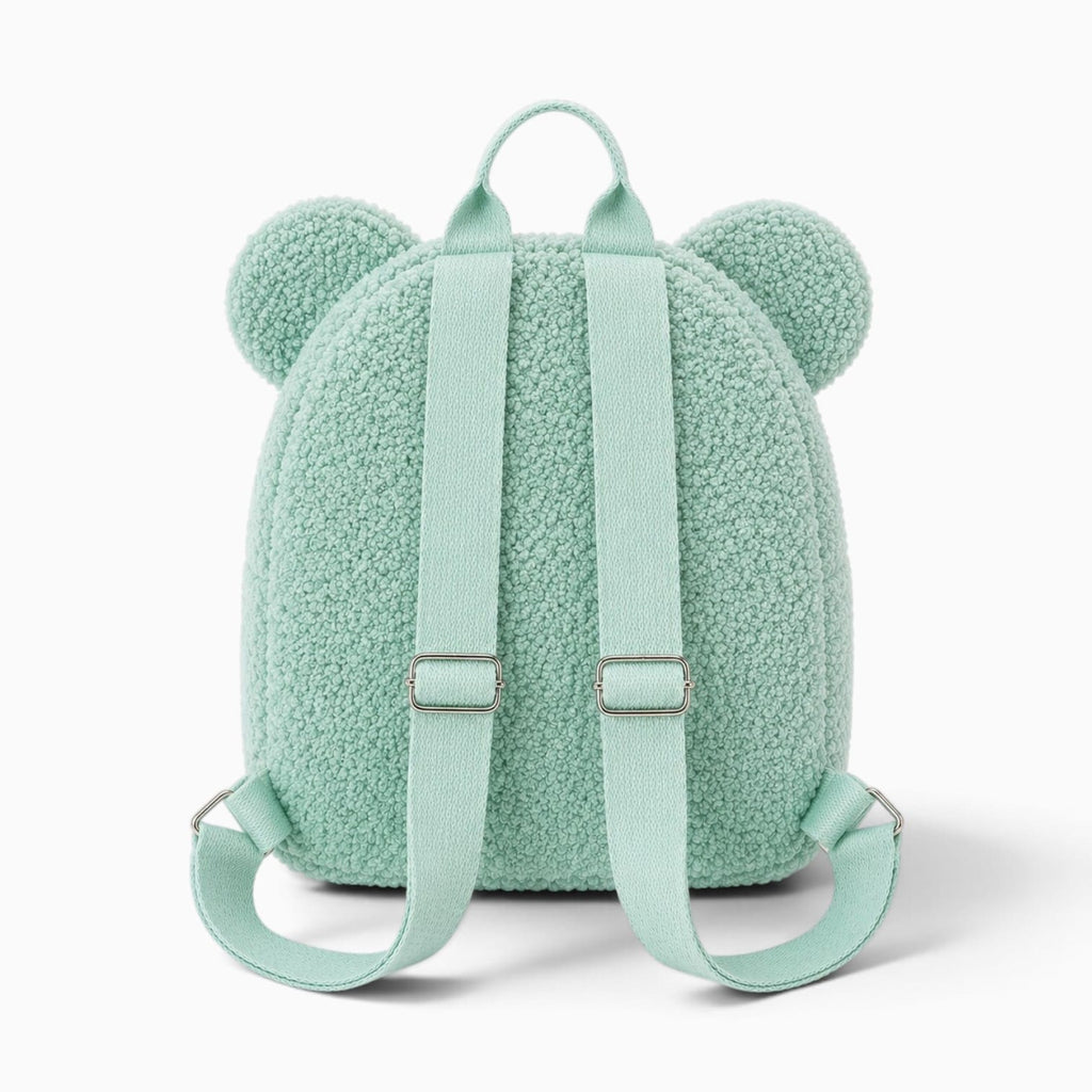 Pluschtierland Grüner Plüsch-Rucksack mit Bärenohren Grüner Plüsch-Rucksack mit Bärenohren