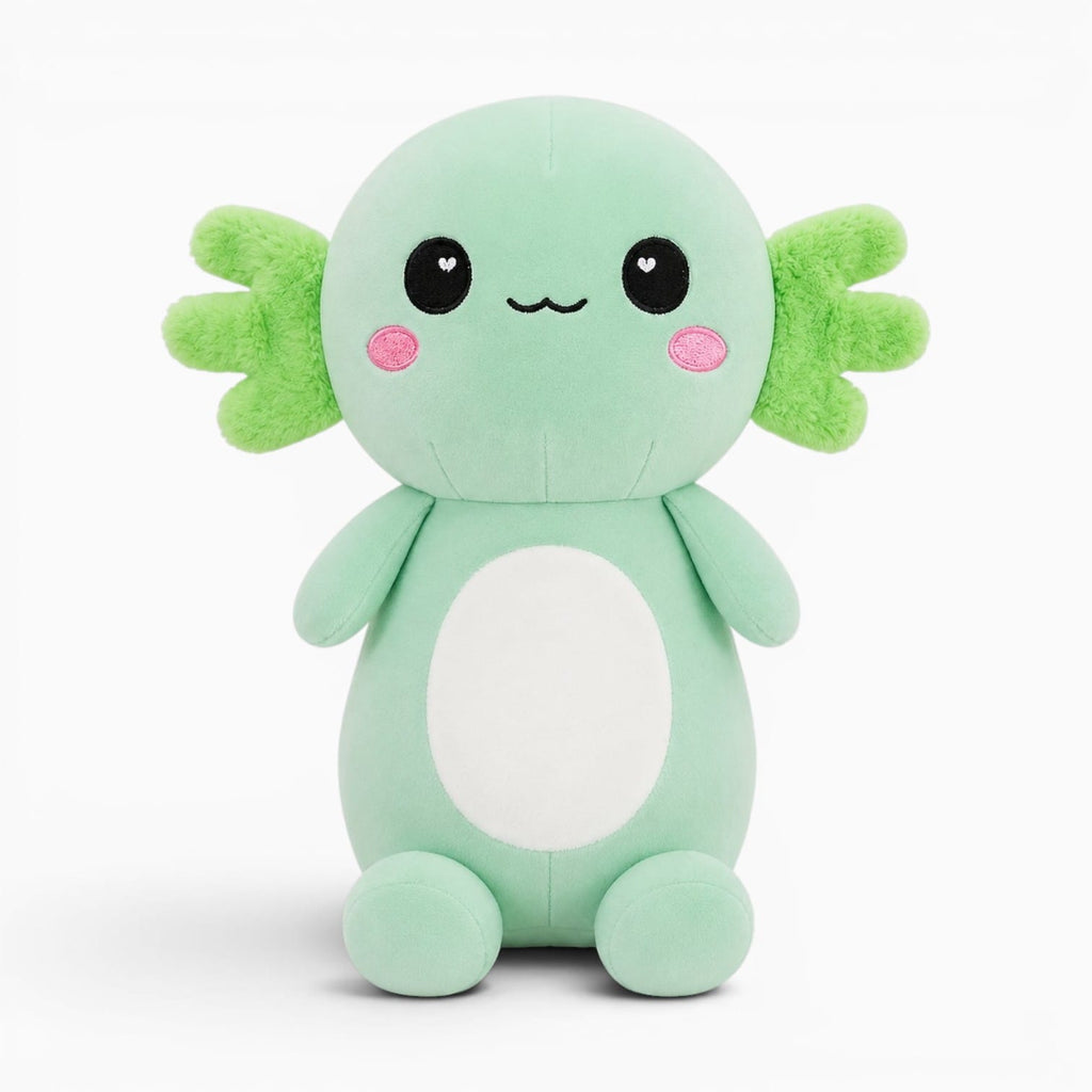 Pluschtierland Grünes Axolotl-Kuscheltier Grünes Axolotl-Kuscheltier