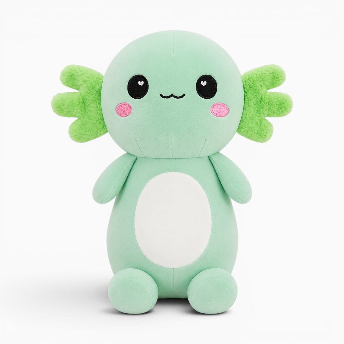 Pluschtierland Grünes Axolotl-Kuscheltier Grünes Axolotl-Kuscheltier