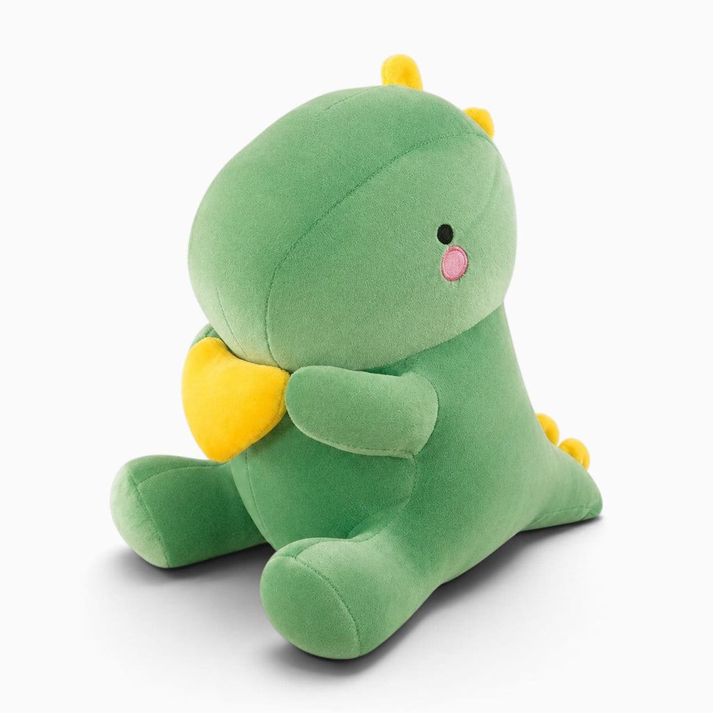 Pluschtierland Grünes Dinosaurier-Kuscheltier mit Herz Grünes Dinosaurier-Kuscheltier mit Herz
