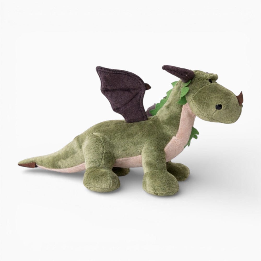 Pluschtierland Grünes Drachen-Kuscheltier mit lila Flügeln Grünes Drachen-Kuscheltier mit lila Flügeln