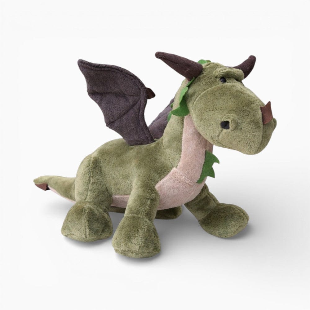 Pluschtierland Grünes Drachen-Kuscheltier mit lila Flügeln Grünes Drachen-Kuscheltier mit lila Flügeln