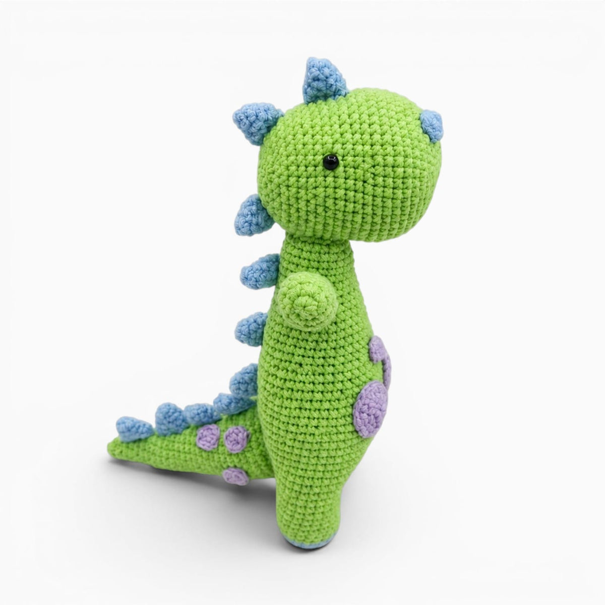 Pluschtierland Grünes gehäkeltes Dinosaurier Kuscheltier Grünes gehäkeltes Dinosaurier Kuscheltier