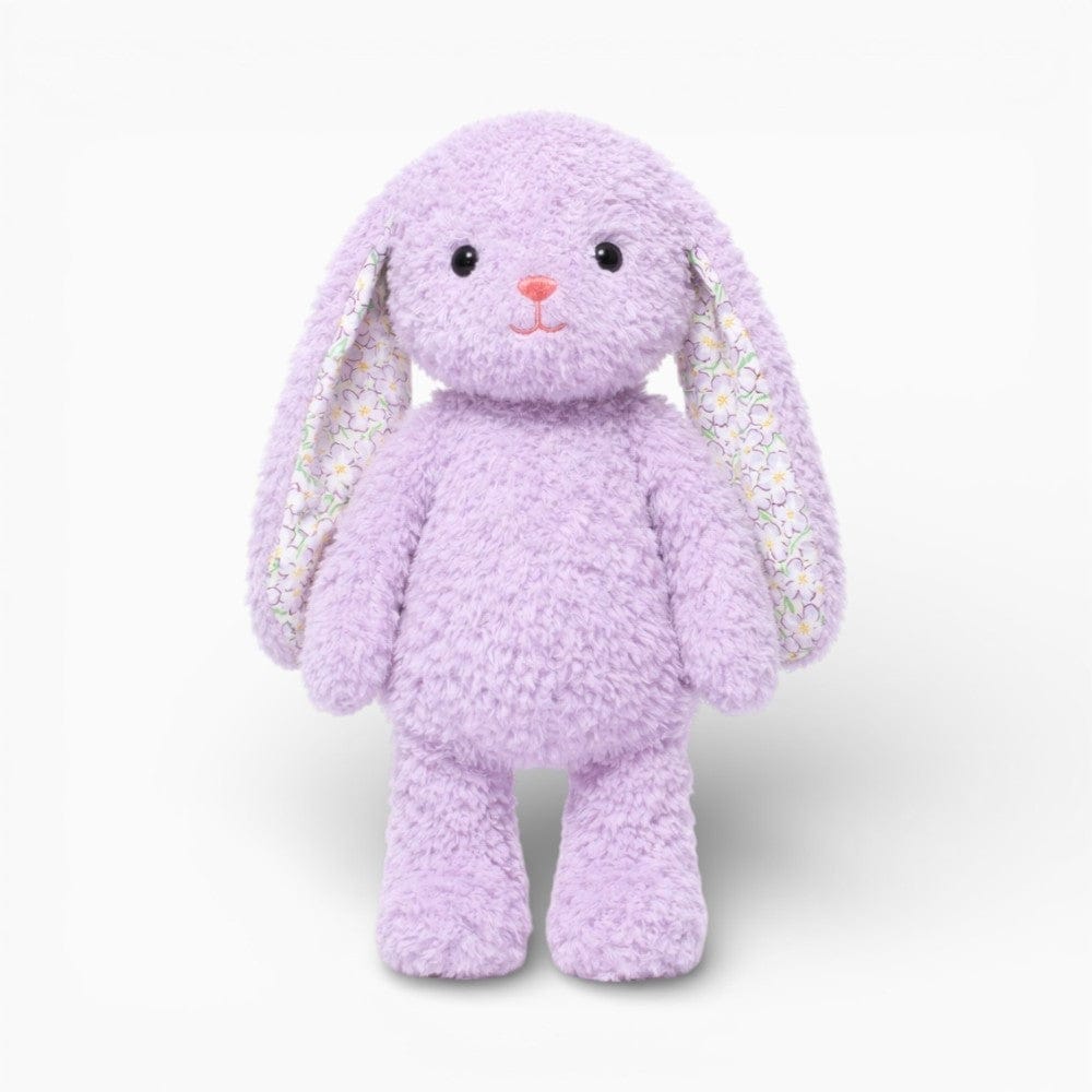 Pluschtierland Hase Kuscheltier mit Blumenmuster Kawaii Stofftier lila Hase Kuscheltier mit Blumenmuster Kawaii Stofftier lila