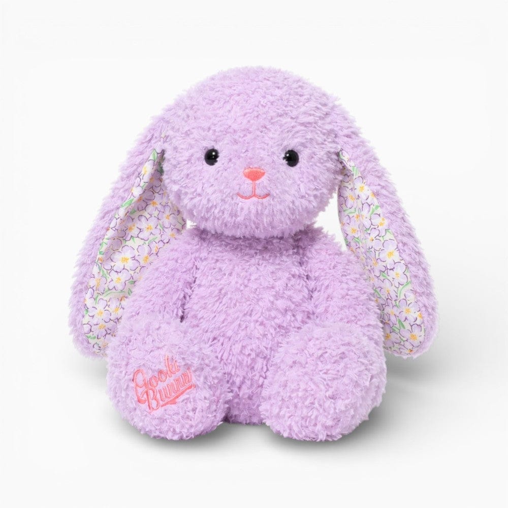 Pluschtierland Hase Kuscheltier mit Blumenmuster Kawaii Stofftier lila Hase Kuscheltier mit Blumenmuster Kawaii Stofftier lila