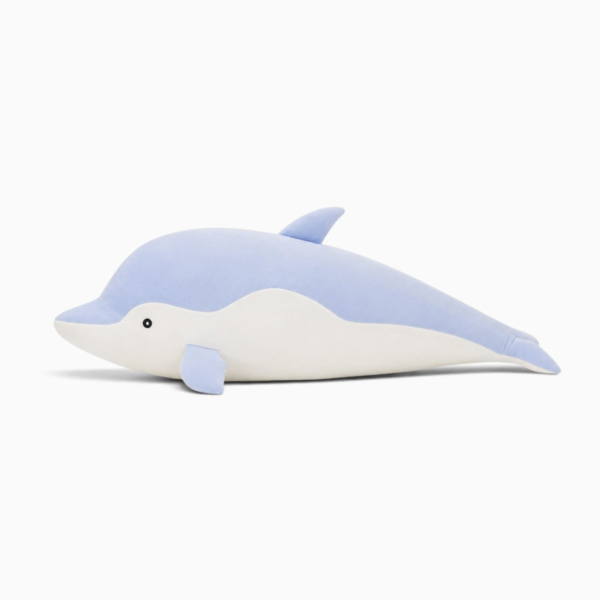 Pluschtierland Hellblau-weißes Delfin-Kuscheltier Hellblau-weißes Delfin-Kuscheltier