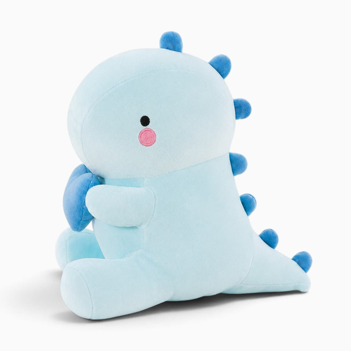 Pluschtierland Hellblaues Dinosaurier-Kuscheltier mit Herz Hellblaues Dinosaurier-Kuscheltier mit Herz
