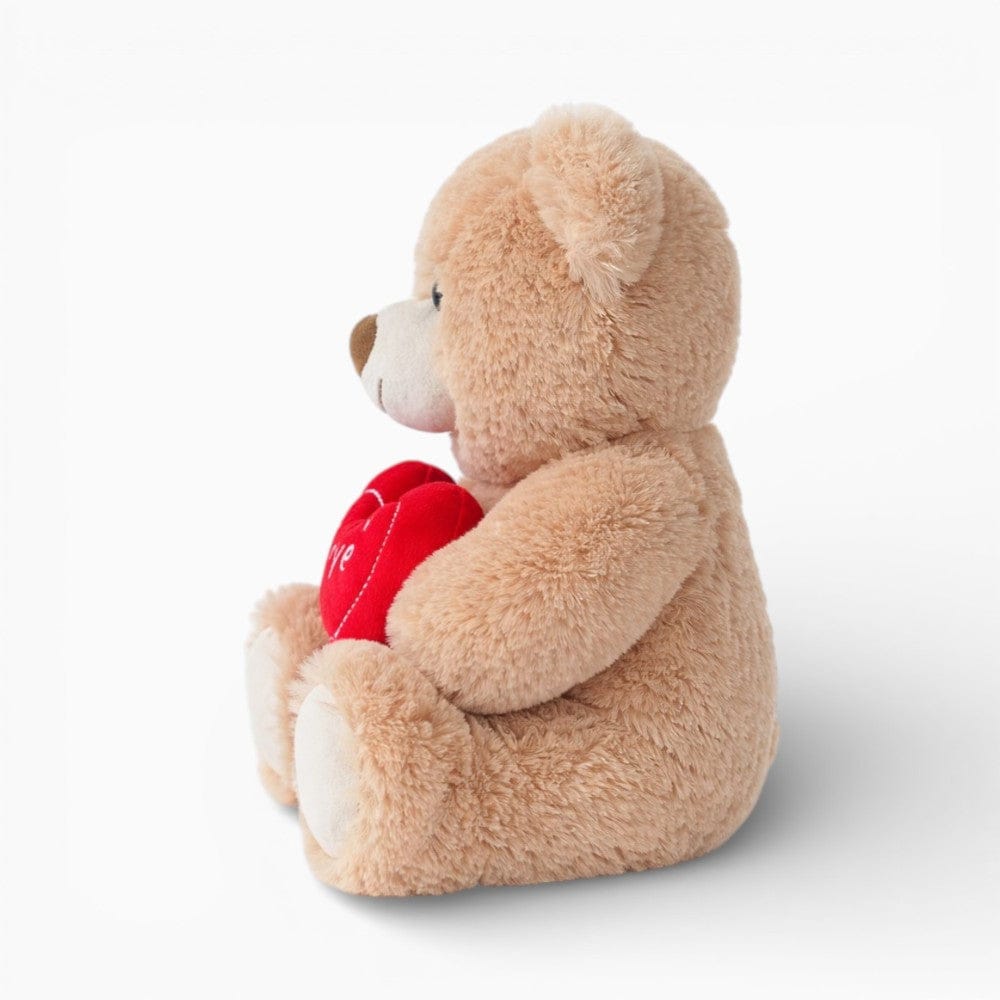 Pluschtierland Hellbrauner Teddybär mit rotem „Love“ Herz Hellbrauner Teddybär mit rotem „Love“ Herz