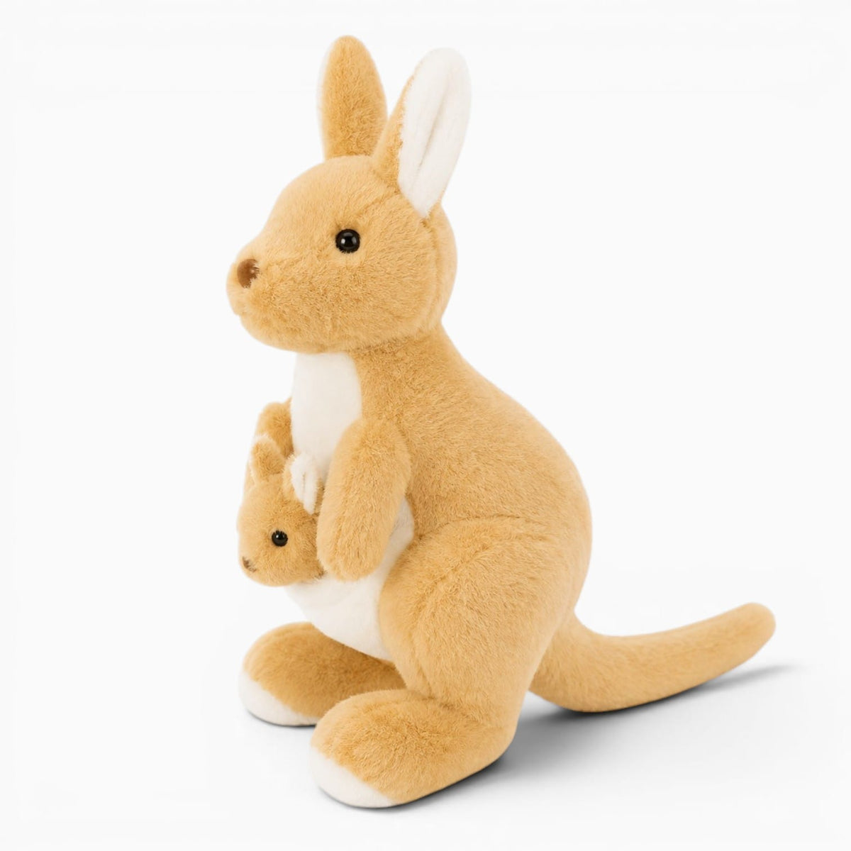 Pluschtierland Hellbraunes Känguru Kuscheltier Mit Baby Hellbraunes Känguru Kuscheltier Mit Baby