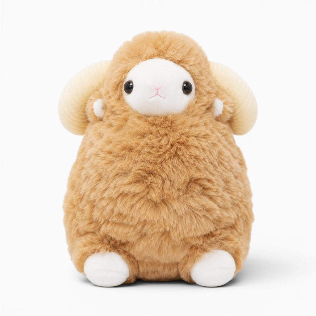 Pluschtierland Hellbraunes Widder Plüschtier Hellbraunes Widder Plüschtier