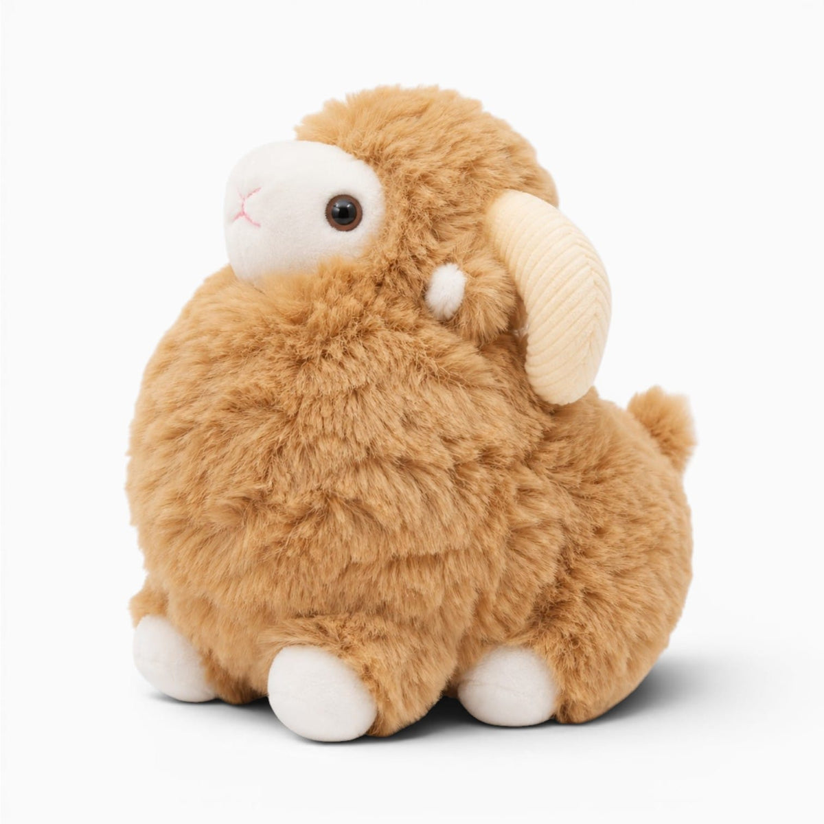 Pluschtierland Hellbraunes Widder Plüschtier Hellbraunes Widder Plüschtier