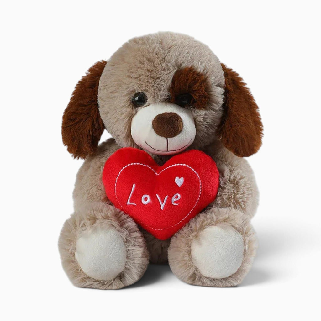 Pluschtierland Hunde-Kuscheltier mit rotem Herz Hunde-Kuscheltier mit rotem Herz