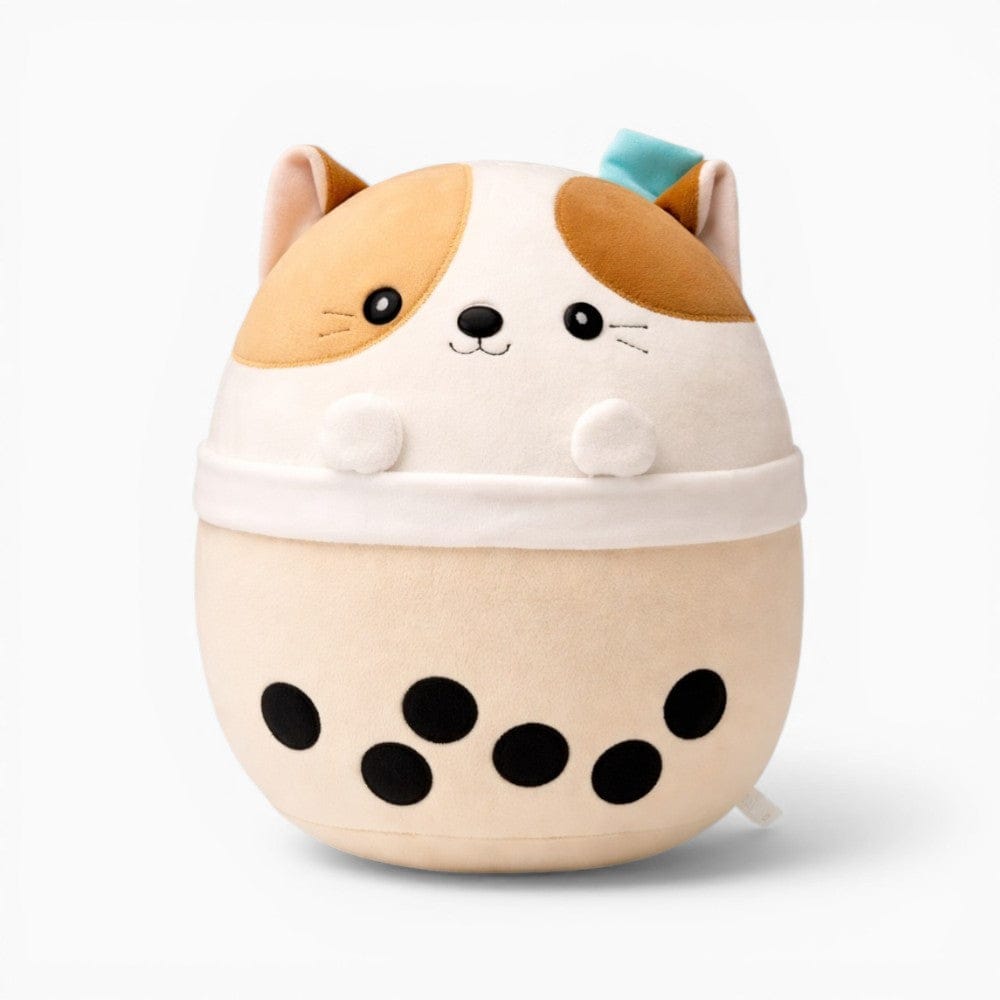 Pluschtierland Katzen-Kuscheltier im Bubble-Tea-Design Katzen-Kuscheltier im Bubble-Tea-Design
