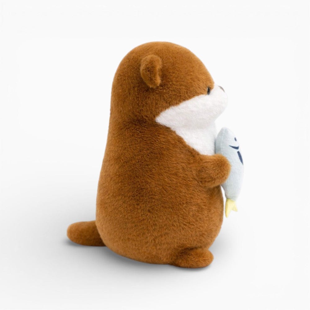 Pluschtierland Kleiner Otter Kuscheltier mit Fisch in den Pfoten Kleiner Otter Kuscheltier mit Fisch in den Pfoten