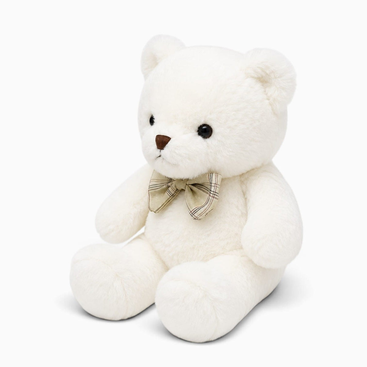 Pluschtierland Kleiner weißer Teddybär aus Plüsch Kleiner weißer Teddybär aus Plüsch