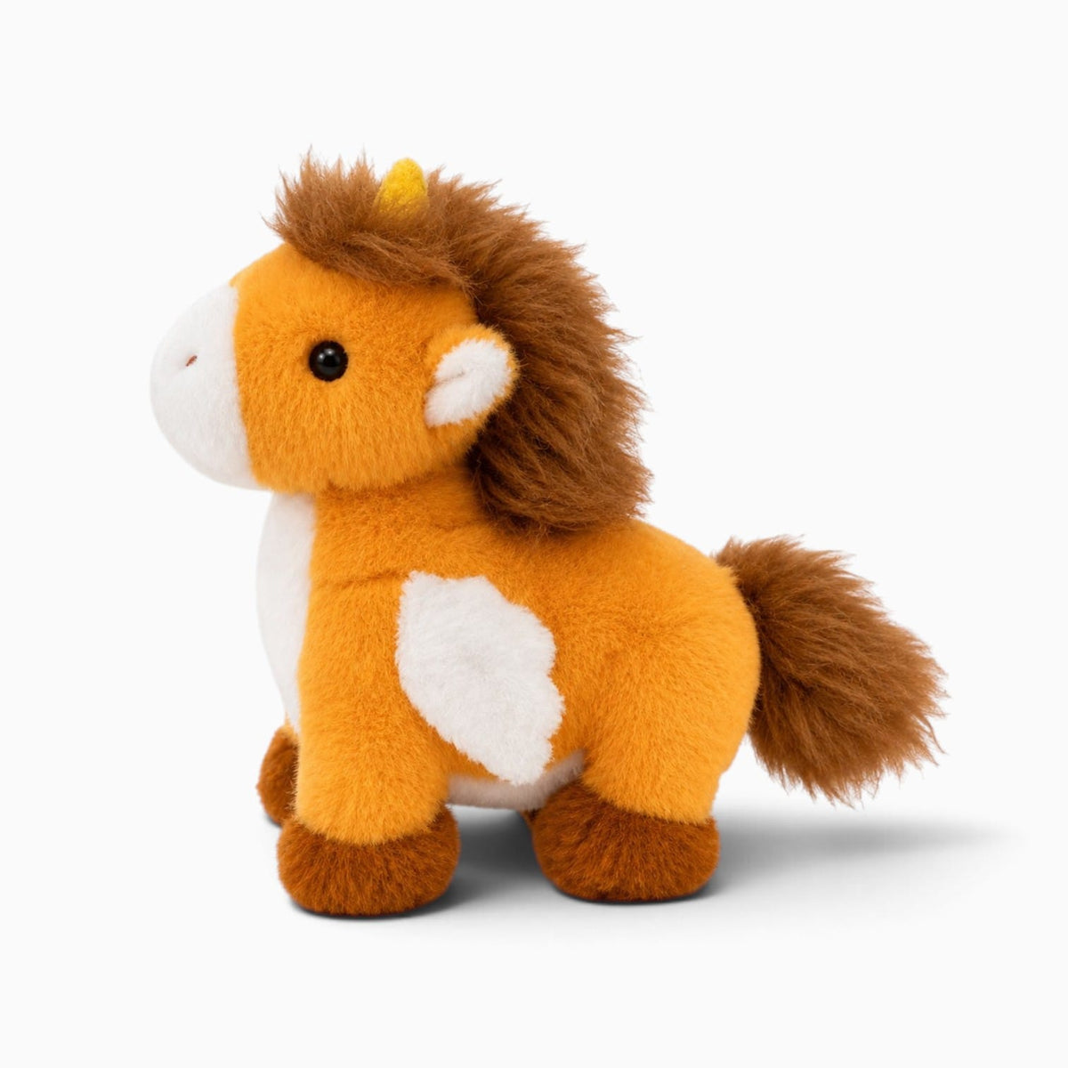 Pluschtierland Kleines orange-braunes Einhorn-Kuscheltier Kleines orange-braunes Einhorn-Kuscheltier