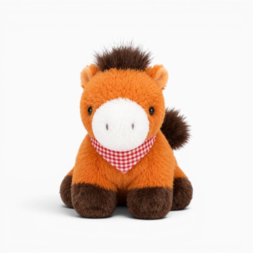 Pluschtierland Kleines Orange Braunes Pferd Kuscheltier Kleines Orange Braunes Pferd Kuscheltier