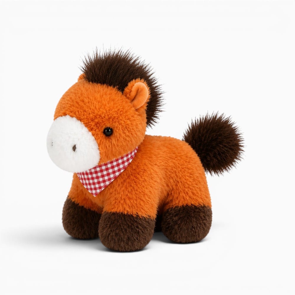 Pluschtierland Kleines Orange Braunes Pferd Kuscheltier Kleines Orange Braunes Pferd Kuscheltier