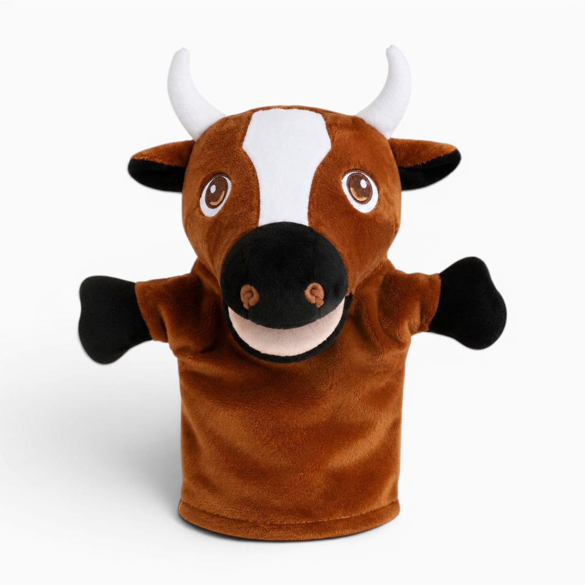 Pluschtierland Kuh Kuscheltier Handpuppe aus Plüsch Kuh Kuscheltier Handpuppe aus Plüsch