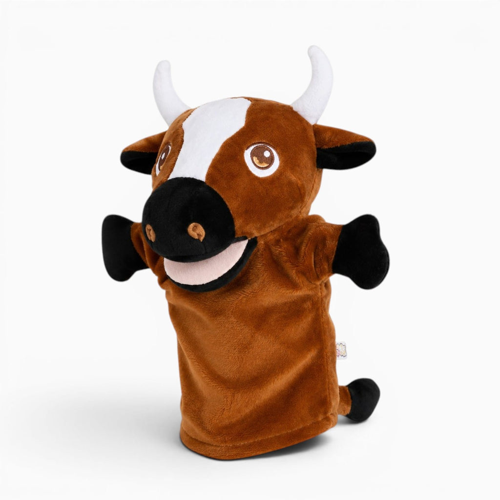 Pluschtierland Kuh Kuscheltier Handpuppe aus Plüsch Kuh Kuscheltier Handpuppe aus Plüsch