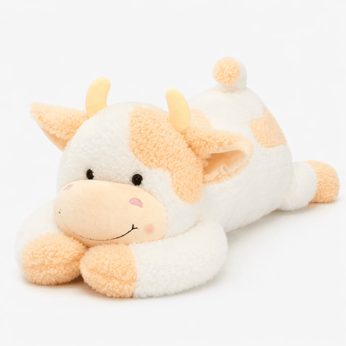 Pluschtierland Kuh Kuscheltier Orange Weiß Groß Kuh Kuscheltier Orange Weiß Groß