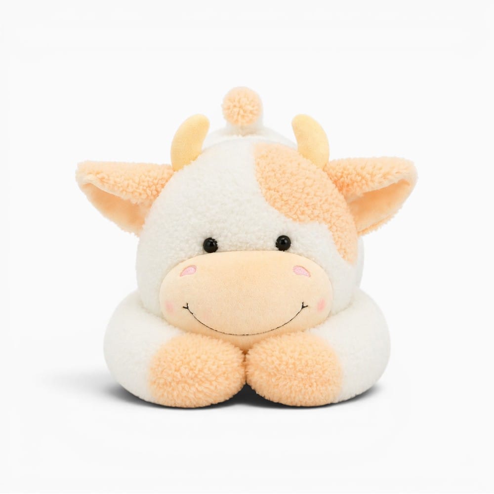 Pluschtierland Kuh Kuscheltier Orange Weiß Groß Kuh Kuscheltier Orange Weiß Groß