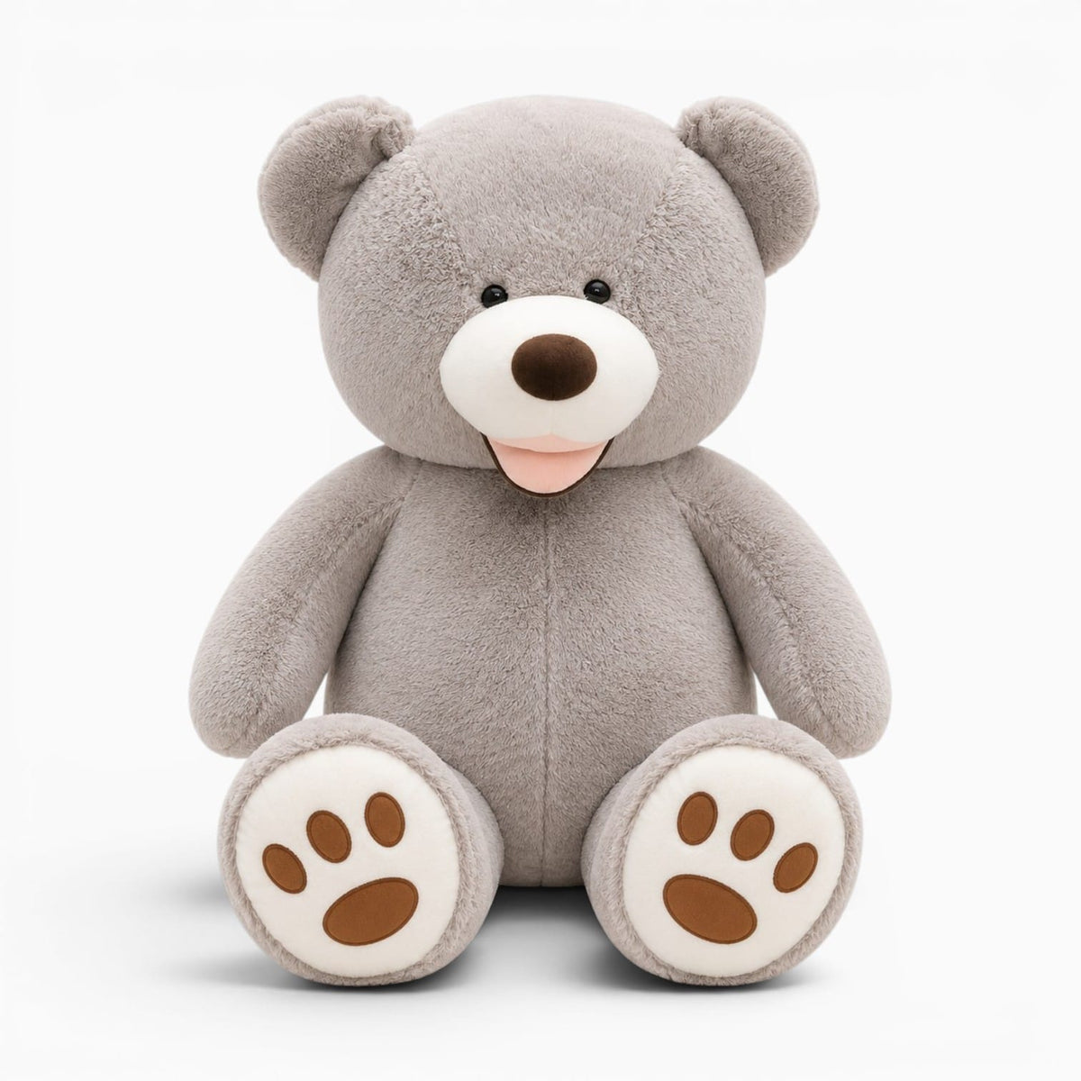 Pluschtierland Lächelnder grauer Teddybär Lächelnder grauer Teddybär