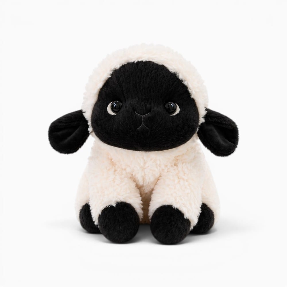 Pluschtierland Lamm Kuscheltier Schwarz Weiß Lamm Kuscheltier Schwarz Weiß