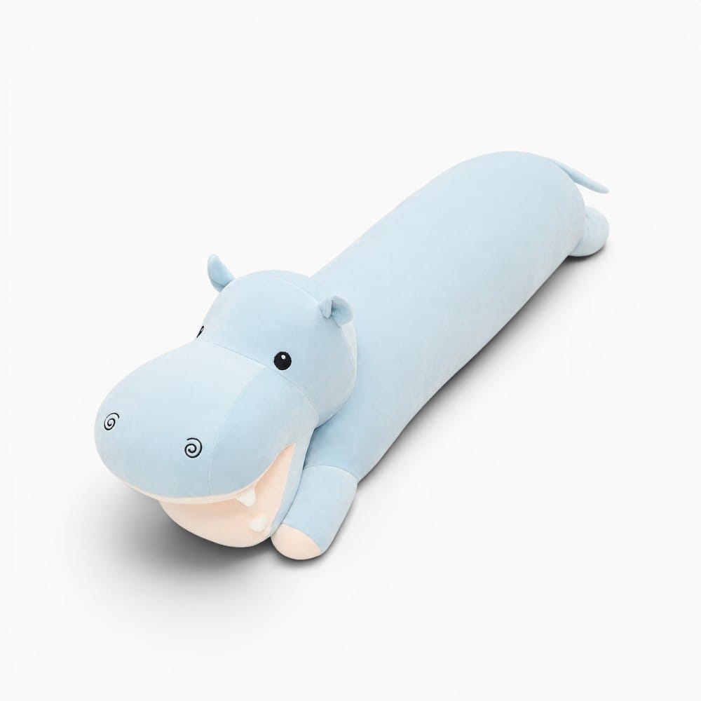 Pluschtierland Langes Nilpferd Plüschtier Kissen Blau Langes Nilpferd Plüschtier Kissen Blau