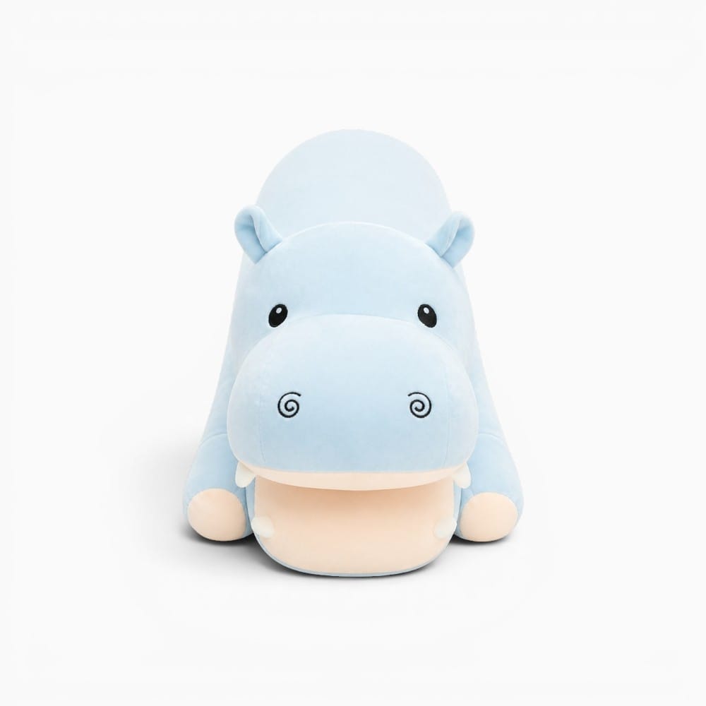 Pluschtierland Langes Nilpferd Plüschtier Kissen Blau Langes Nilpferd Plüschtier Kissen Blau