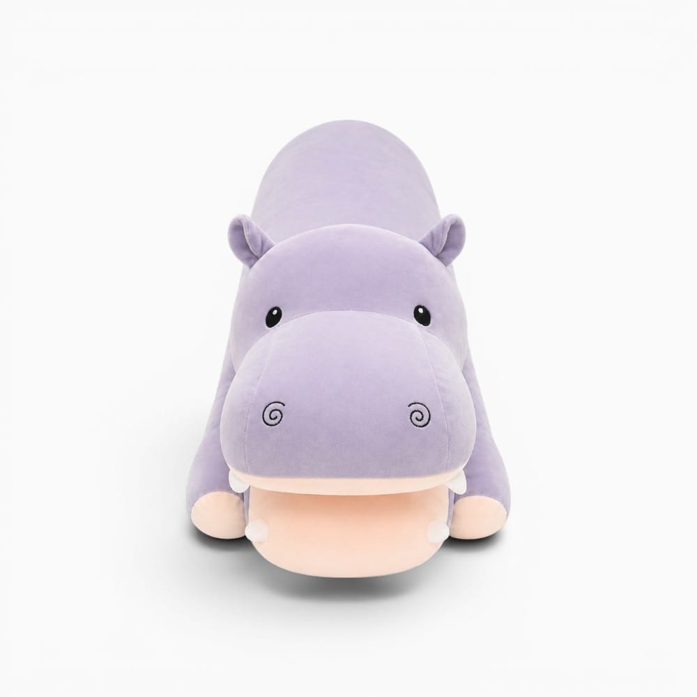 Pluschtierland Langes Nilpferd Plüschtier Kissen Violett Langes Nilpferd Plüschtier Kissen Violett
