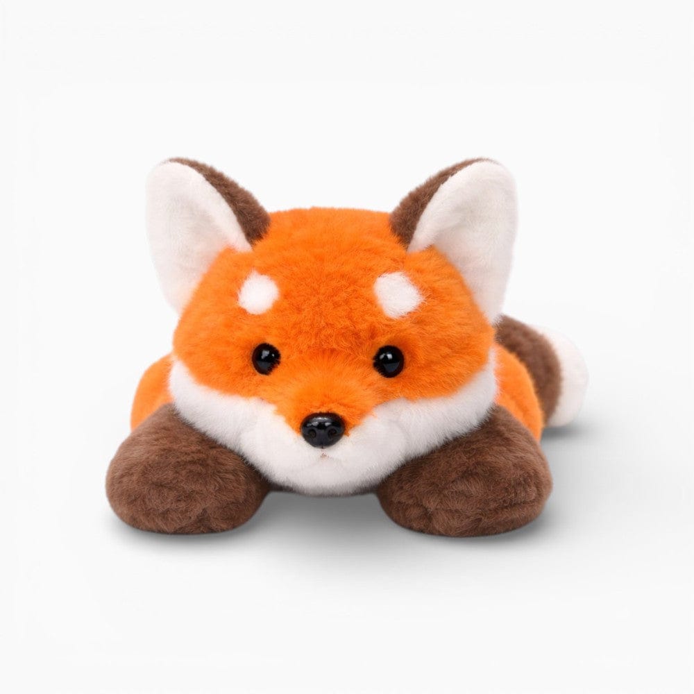Pluschtierland Liegendes Fuchs Kuscheltier in hellem Orange und Weiß Liegendes Fuchs Kuscheltier in hellem Orange und Weiß