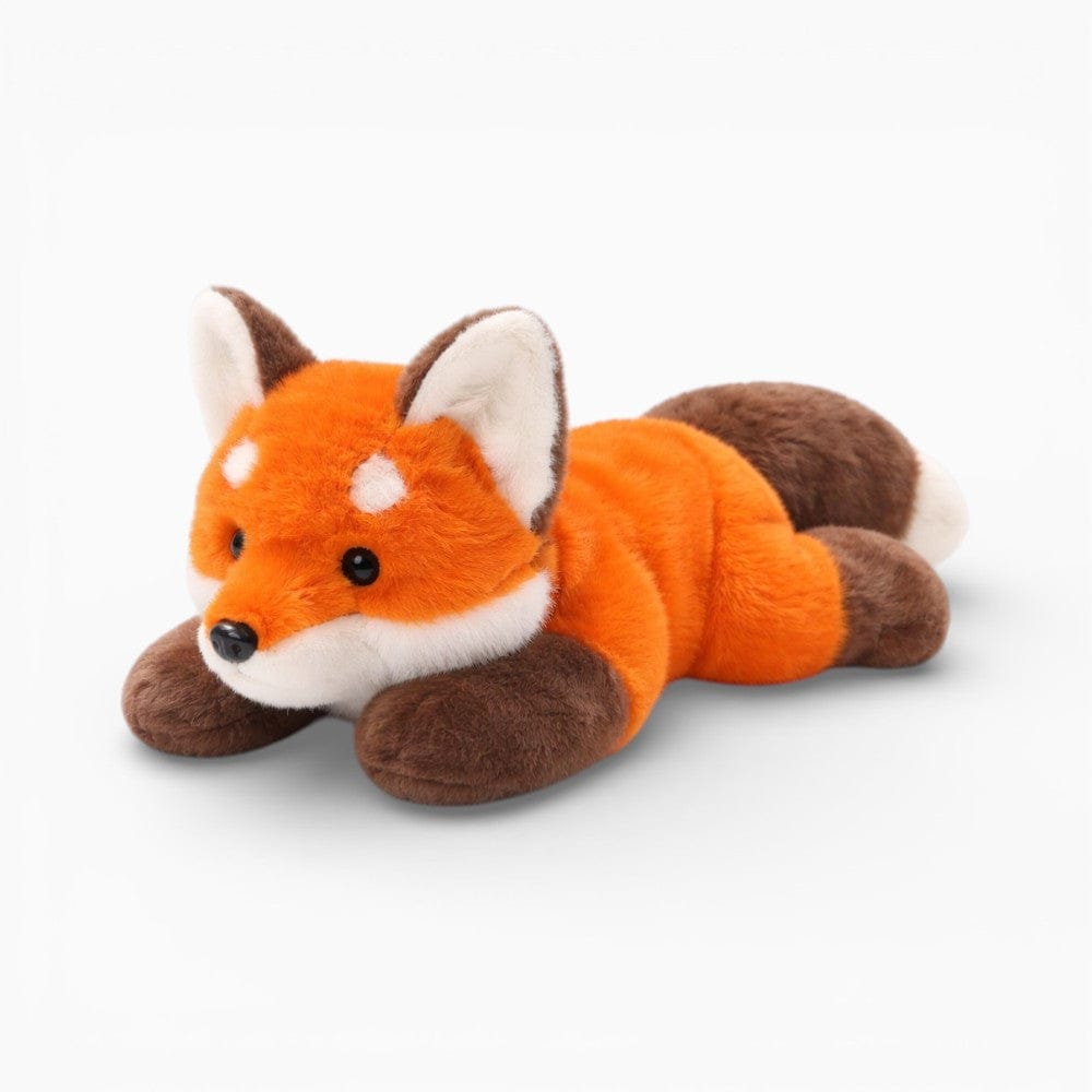 Pluschtierland Liegendes Fuchs Kuscheltier in hellem Orange und Weiß Liegendes Fuchs Kuscheltier in hellem Orange und Weiß
