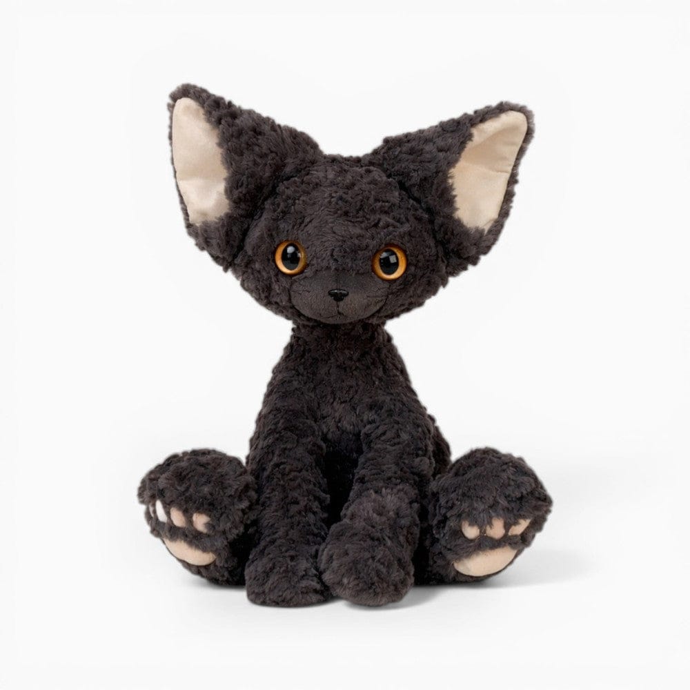 Pluschtierland Lockiges schwarzes Katze Kuscheltier Lockiges schwarzes Katze Kuscheltier