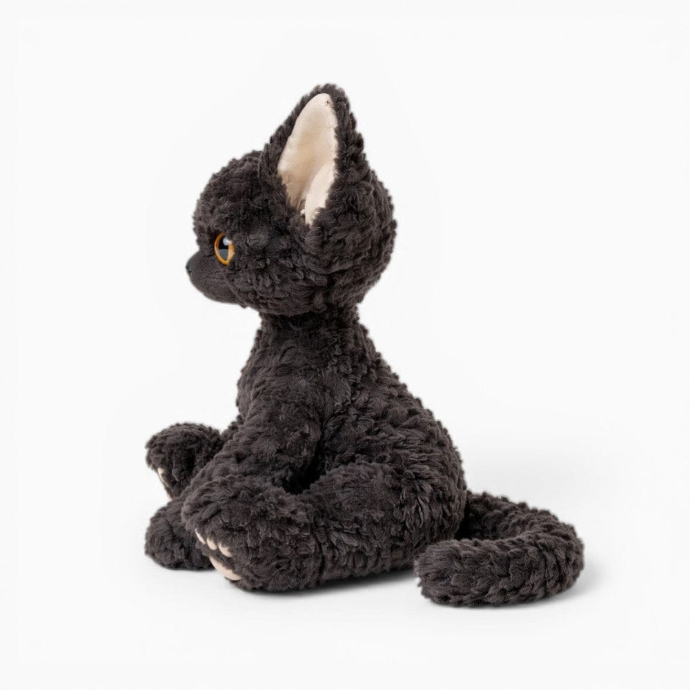 Pluschtierland Lockiges schwarzes Katze Kuscheltier Lockiges schwarzes Katze Kuscheltier