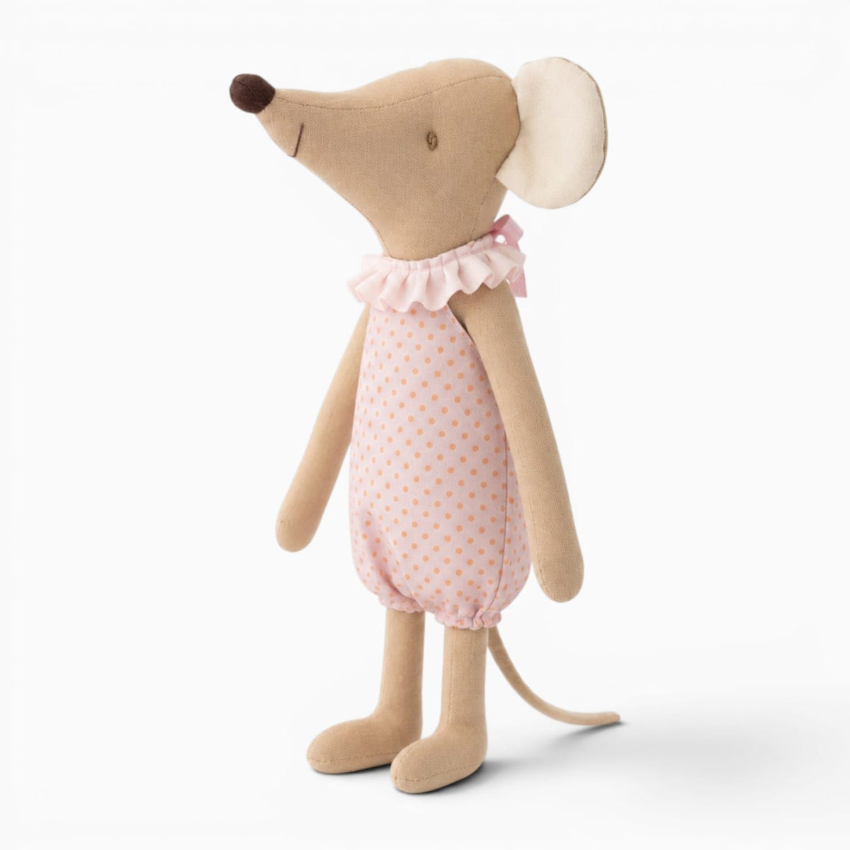 Pluschtierland Maus-Plüschtier mit rosa Strampler Maus-Plüschtier mit rosa Strampler