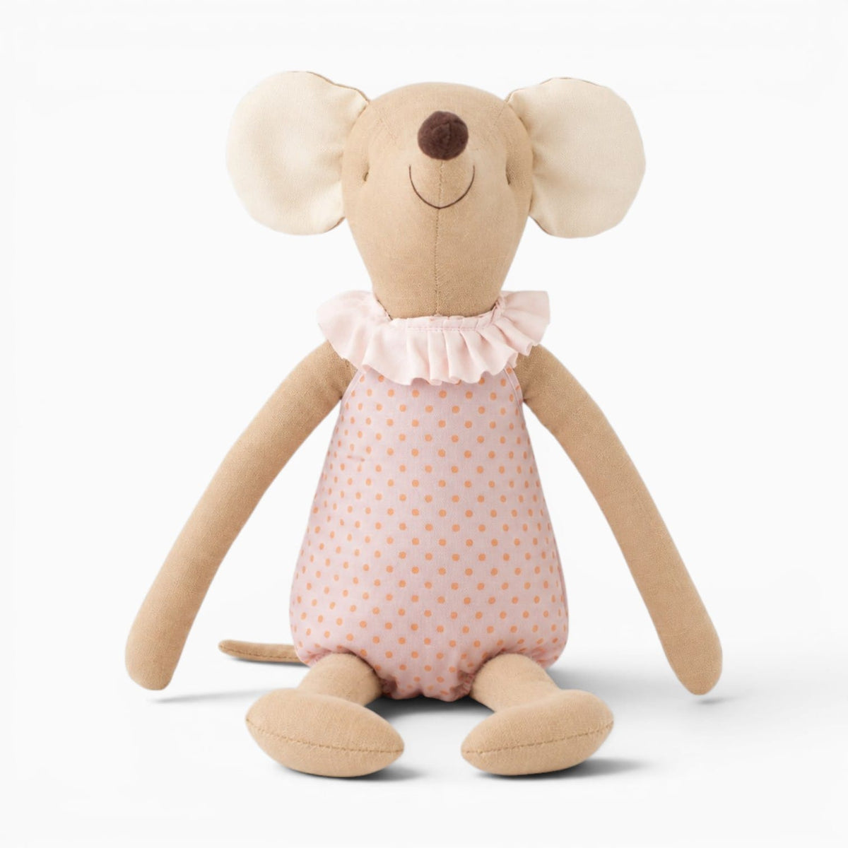 Pluschtierland Maus-Plüschtier mit rosa Strampler Maus-Plüschtier mit rosa Strampler