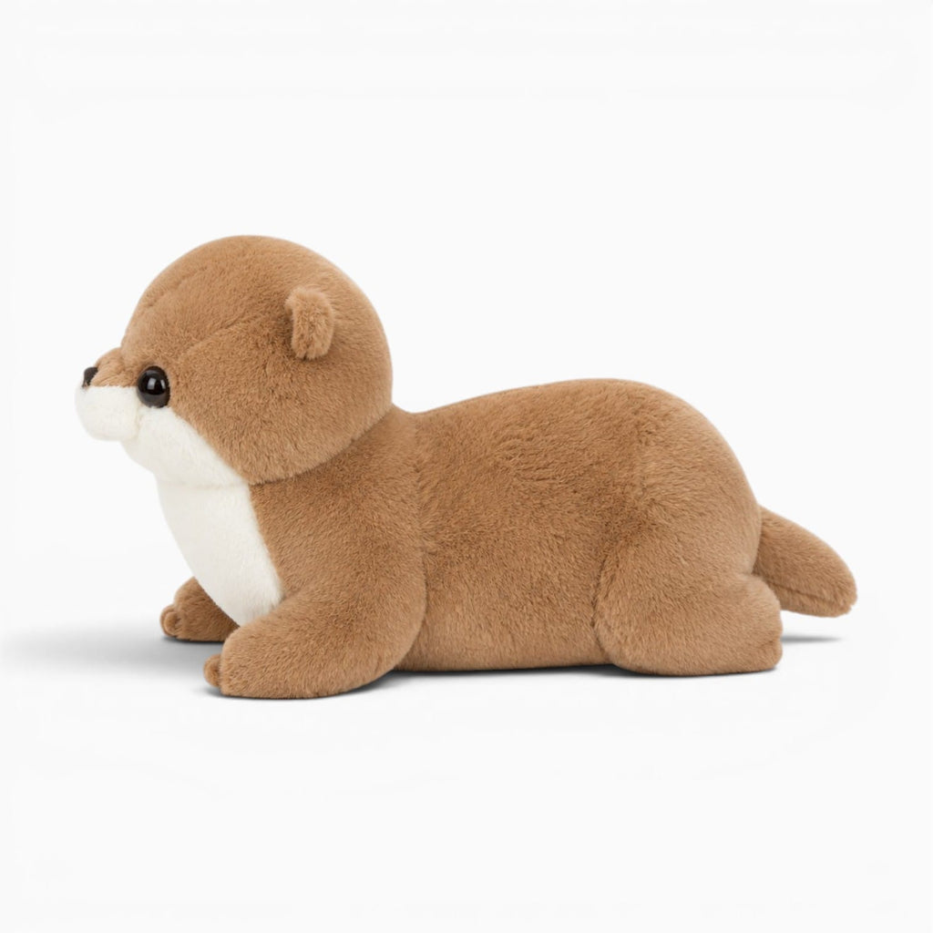 Pluschtierland Niedliches braunes Otter-Kuscheltier mit weißem Bauch Niedliches braunes Otter-Kuscheltier mit weißem Bauch
