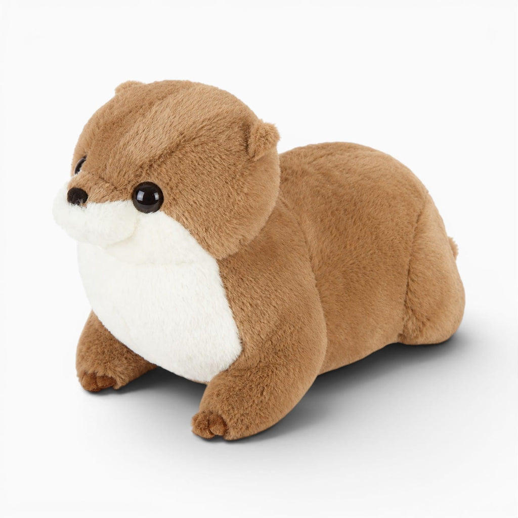 Pluschtierland Niedliches braunes Otter-Kuscheltier mit weißem Bauch Niedliches braunes Otter-Kuscheltier mit weißem Bauch