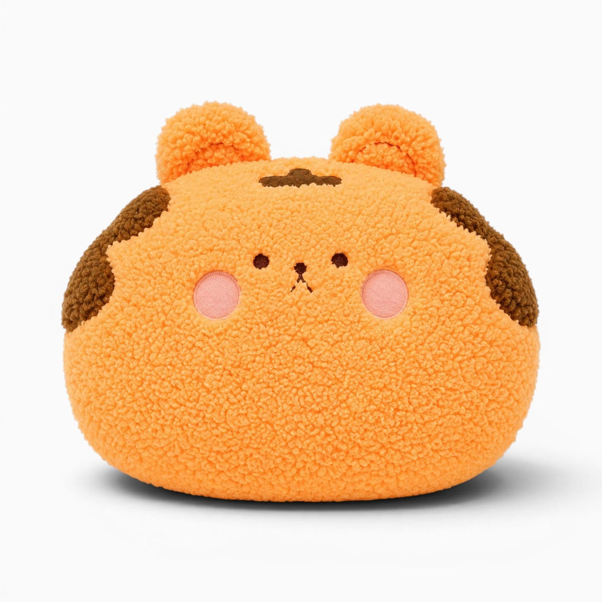 Pluschtierland Orangefarbenes Plüschhundekissen Orangefarbenes Plüschhundekissen