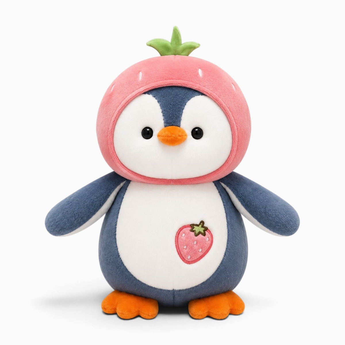 Pluschtierland Pinguin-Kuscheltier mit Erdbeermotiv Pinguin-Kuscheltier mit Erdbeermotiv