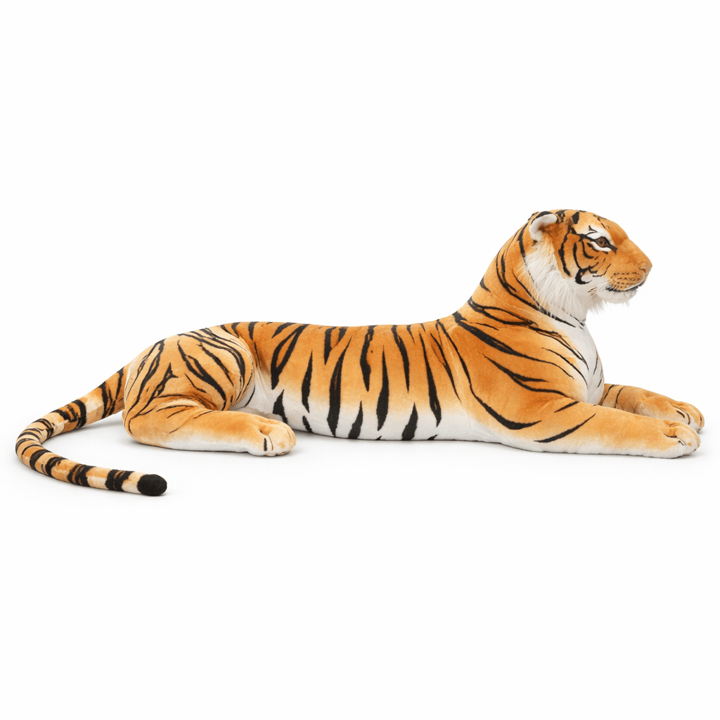 Pluschtierland Riesiges lebensechtes Tiger Kuscheltier Riesiges lebensechtes Tiger Kuscheltier