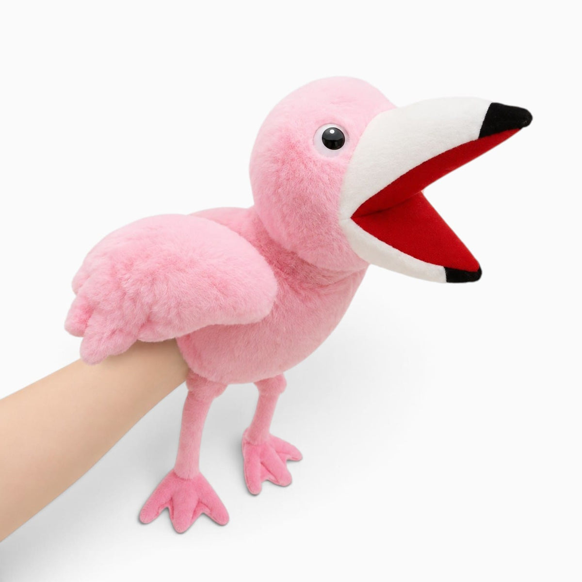 Pluschtierland Rosa Flamingo-Kuscheltier-Handpuppe Rosa Flamingo-Kuscheltier-Handpuppe
