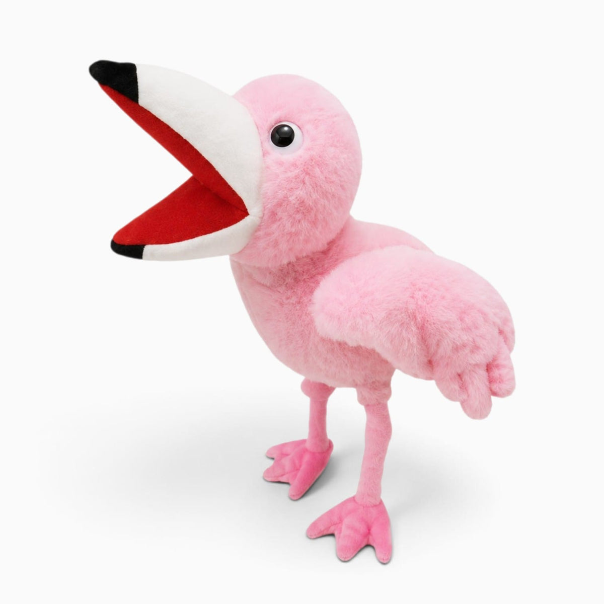 Pluschtierland Rosa Flamingo-Kuscheltier-Handpuppe Rosa Flamingo-Kuscheltier-Handpuppe
