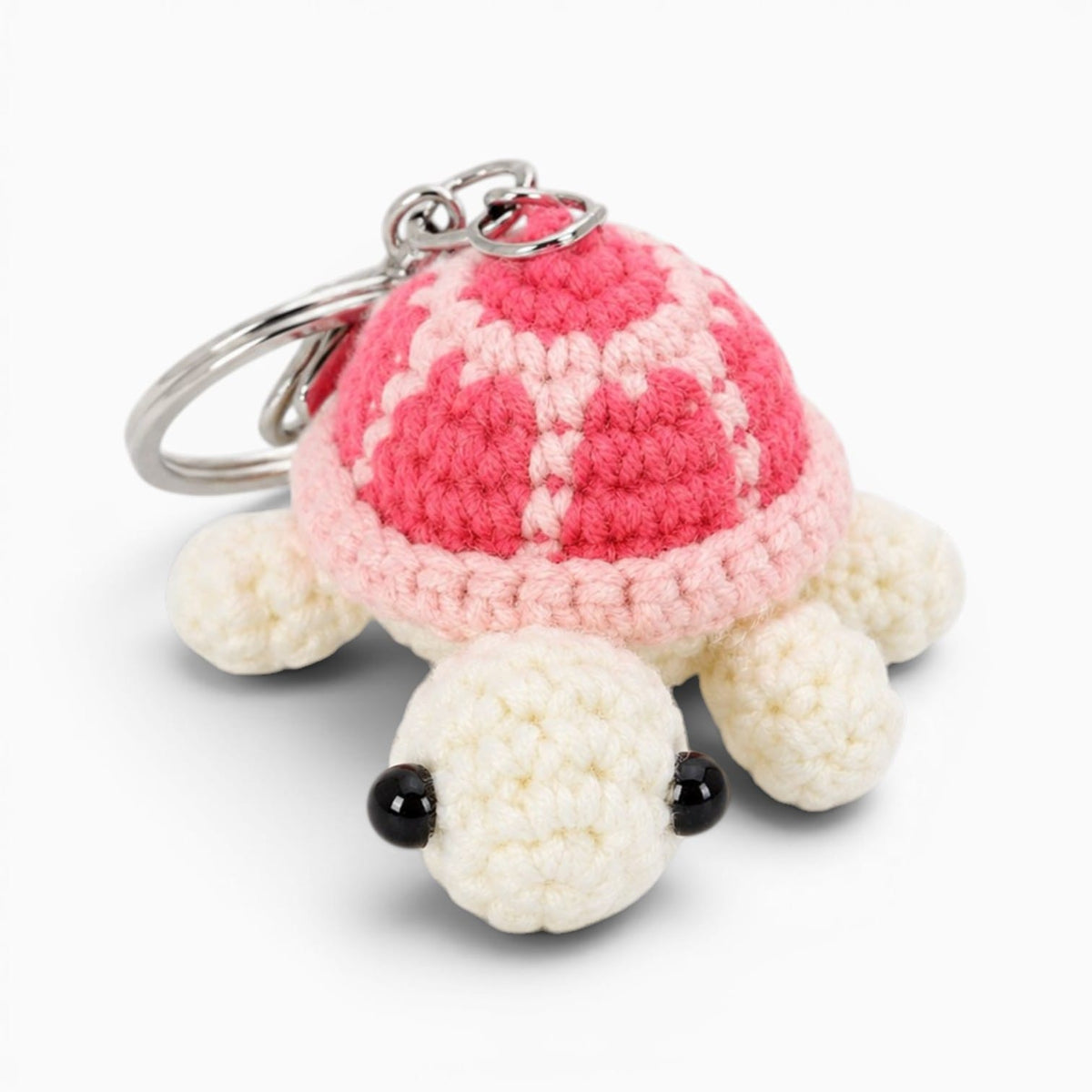 Pluschtierland Rosa gehäkelter Schildkröten Schlüsselanhänger Rosa gehäkelter Schildkröten Schlüsselanhänger