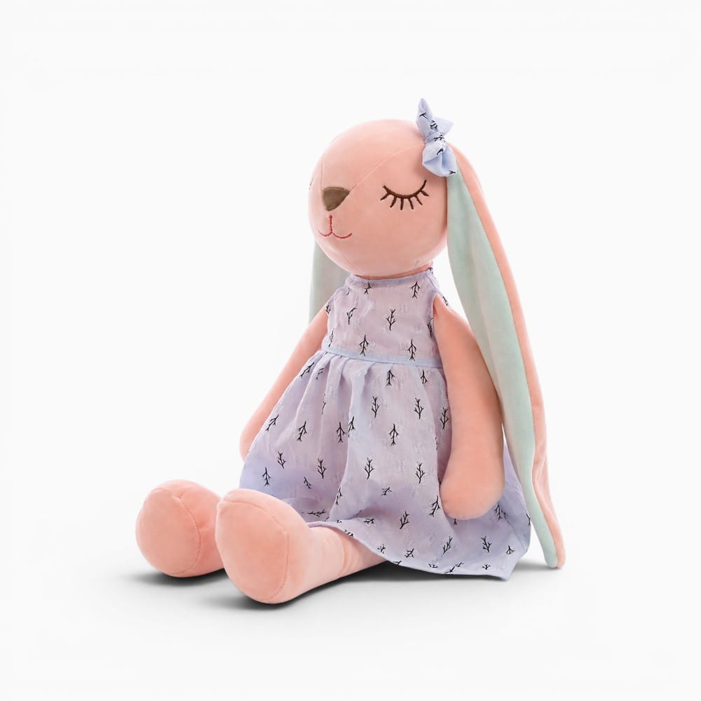 Pluschtierland Rosa Hasen Kuscheltier mit Lila Kleid Rosa Hasen Kuscheltier mit Lila Kleid