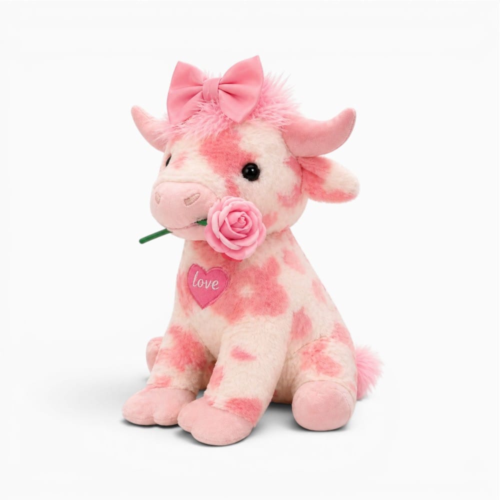 Pluschtierland Rosa Highland Kuh Love Plüschfigur Rosa Highland Kuh Love Plüschfigur