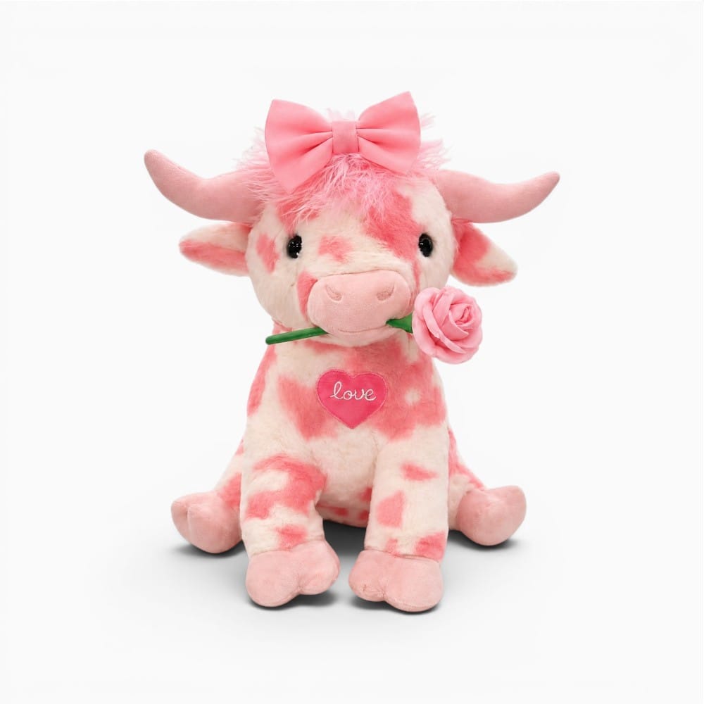 Pluschtierland Rosa Highland Kuh Love Plüschfigur Rosa Highland Kuh Love Plüschfigur